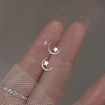 China HOT Trendy Star Moon Stud Earrings For Women Girls Party Handmade Wedding Students Sweet Cute Jewelry for sale