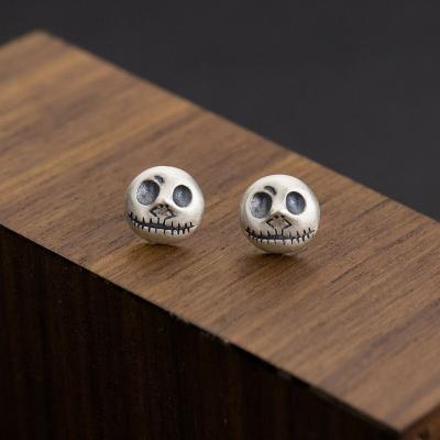 China Hot Sale TRENDY Vintage Skull Stud Earrings For Women Men Party Wedding Students Hiphop Halloween Punk Day Jewelry for sale