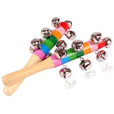 China Hot Sales 2021 Colorful Cross Rattles Baby Sleep Sound Spielzeug Rainbow Rattles Colorful Rattles 18cm for sale