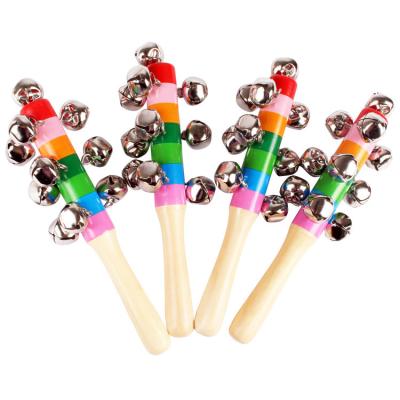 China Latest New Arrival Baby Sleep Sound Rainbow Rattles Colorful Rattles Colorful Cross Rattles 18cm for sale