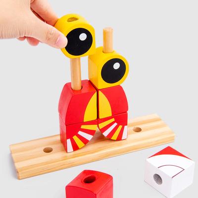 China Building toy OEM first education learning cognitive stacking building block of various toys animals playing blocks for sale