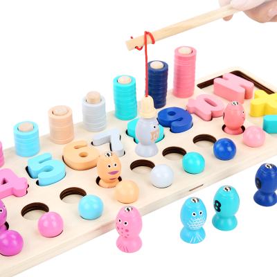 China Building Toy OEM Early Childhood Education Learning Stacking Building Blocks Play Four-in-One Linear Board for sale