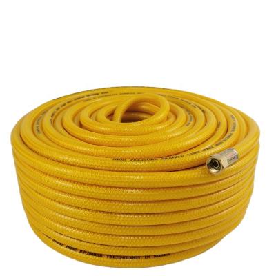 China Yellow PVC Agriculture Power Spray Hose 220Bar PVC Braided Plastic Water Pipe For Irrigation for sale