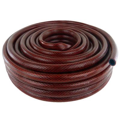 China 50M Long Non Tangle 5/8 Flexible Triple-Layer PVC Fiber Braided Water Yellow Garden Hose for sale