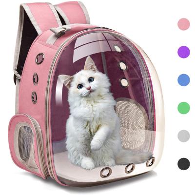 China Small Cat Backpack Travel Space Capsule Dog Carriers Plastic Cat Carrier Bags Breathable Pet Cage Pet Carrier Bag for sale