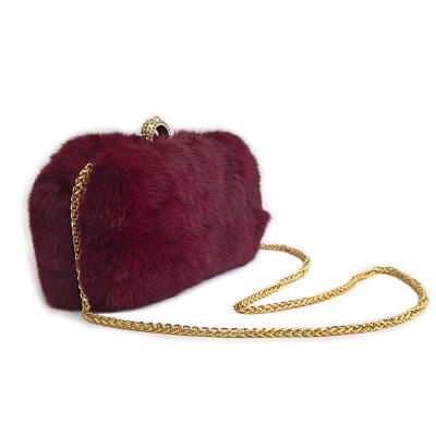 China New Women Winter Fashion Fengan Faux Rabbit Fur Faux Rabbit Fur Bag Furry Fluffy Shoulder Handbags Cute Pom Pom Bag for sale