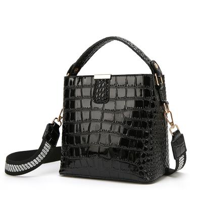 China Fashion Fengan Designer Stylish Solid High Quality Alligator Pattern Black Cross - Body Bag Handbags For Women for sale