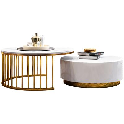 China (Other) Adjustable Modern Multi Size Marble Coffee Table Corner Table Multiple Combination Marble Top Coffee Table Set for sale