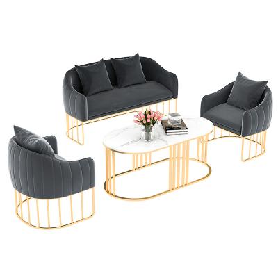 China (Other)Wholesale Nordic Modern Simple Living Room Adjustable Sofa Metal Frame Couch Sofa Fashion Set Furniture Velvet Fabric Sectional Sofa for sale