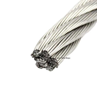 China Architecture 316 7x19 6mm Non Magnetic Stainless Steel Wire Rope for sale