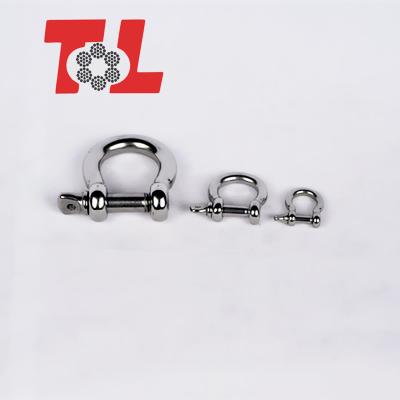 China Stainless Steel Wire Rope Fittings Mini Short Delivery Stainless Steel Swivel Shackle for sale