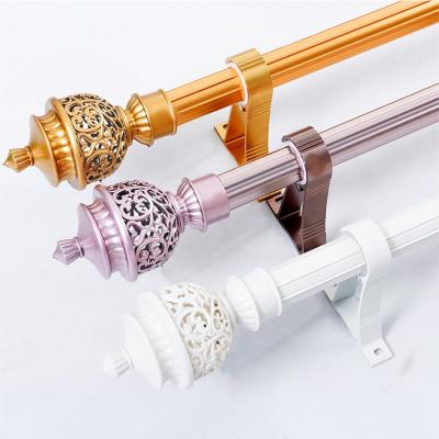 China Wholesale Modern Southwest Style Factory Quality Aluminum Alloy Window Gold Curtain Rod Accessories for sale