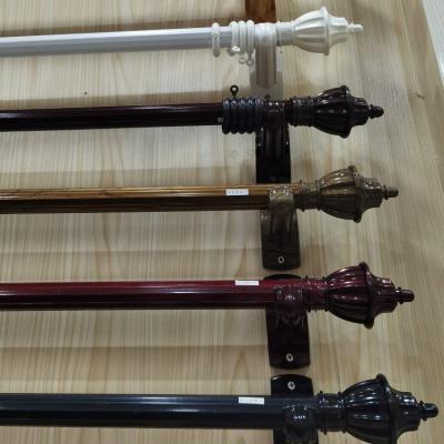 China 2021 Hot Sale Minimalist Iron Curtain Rod Set Curtain Poles Tracks Hollow Metal In Home Decor for sale