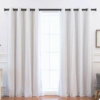 China Adjustable Length China Modern Simplicity No Punching Easy-Install 0.7m-5.1m Stretchable Adjustable Curtain Rod for sale