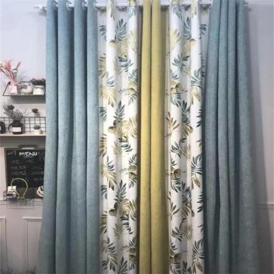 China Beautiful Breathable Custom Simple Curtain Material Rolls In Window Curtain Walls Fabric Design For Living Room Embroidery Finished Fabric for sale