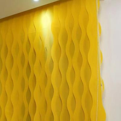 China Factory Wholesale Easy Assembled Vertical Water Wave Curtain Bend Fabric S Type Blind for sale