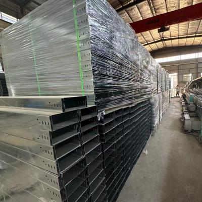 China Floor Mounted Galv Cable Tray Non Flammable Fire Resistance And Simple Installation Cable Tray Galvanised for sale