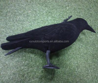 China PE Plastic Hard Core PE Flocked Crow Type Coarse Crow Decoys For Hunting for sale