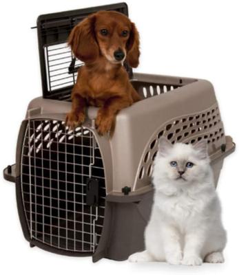 China Plastic Airline Cat Cage Transport Cat Carrier Dog Cage Flight Dog Cage Travel Viable Pet Carrier Large for sale