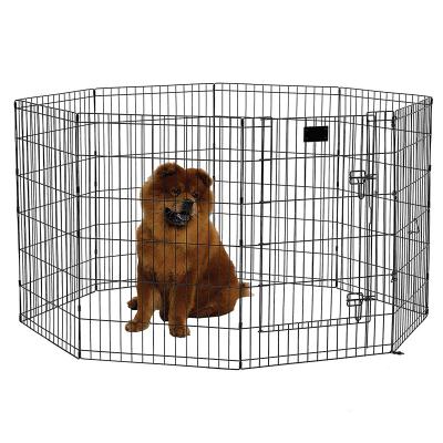 China High Quality Solid Barrier Stocked Metal Wire Dog Crate Dog Cage Backyard Fence For Dogs for sale