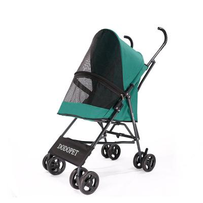 China Fashion 4 Wheel Foldable Pet Stroller for Cat Dog Carrier Strolling Cart for sale