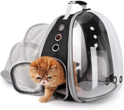 China Portable Pet Breathable Waterproof Cat Dog Backpack Expandable Foldable Cat Backpack From Amazon Sustainable Hot Selling Large Space for sale