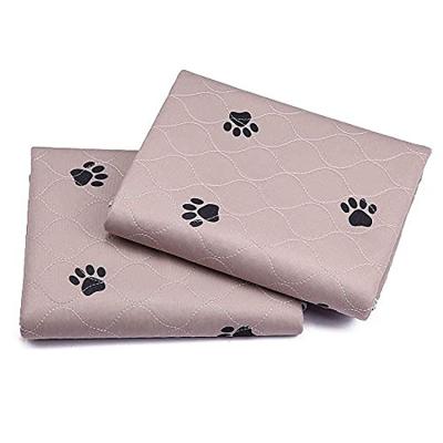 China Stocked Paw Print Pad Reusable Waterproof Pet Puppy Training Dog Pad Custom Made Absorbent Washable Pad for sale