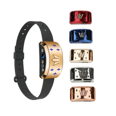 China New Version Viable Adjustable Sound Vibration Shock With USB Rechargeable Battery Humane Dog Bark Collar for sale