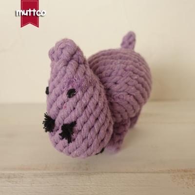 China 100pcs/lot Viable Wholesale Hippo Dog Pet Toy Game Bite Cotton Rope Dog Toy DRT-003 for sale