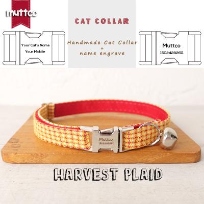 China Custom MUTTCO Retailing Kind Design Custom Engraved Cat Necklaces HARVEST PLAID Handmade Necklace 2 Sizes UCC104 for sale