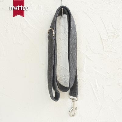 China MUTTCO Design COSTUME Unique Design Handmade Bow Tie Dog Leash Custom GRAY Dog Leash 5 Sizes UDL120 for sale