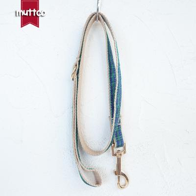 China MUTTCO Viable Retailing Style Unique Collar For Dog FOREST PLAID Cotton Dog Leash 5 Sizes UDC014J for sale