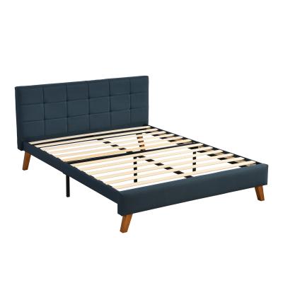 China Full Headboard Queen Upholstery Bed Frame Workmanship Provided High Quality Modern Style for sale