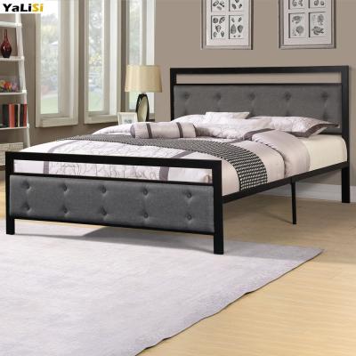 China 2021 New Design Black Adjustable Bed Frame (Height) Mental Lounge Bed Easy For Assembly for sale