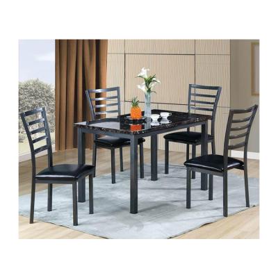 China (Size) Hot Sale Modern Design Adjustable Simple Dining Set , Metal Dining Set for sale