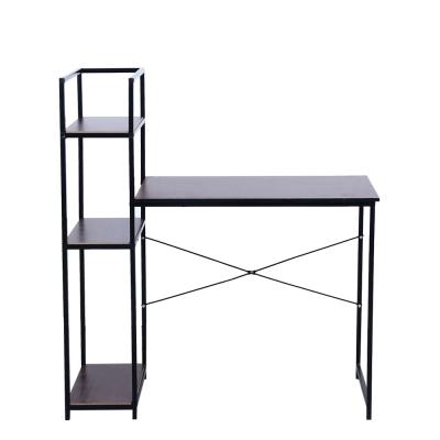 China Adjustable (Height) Writing Computer Desk Modern Simple Study Desk Industrial Style Folding Laptop Table For Home Office Black Notebook Desk for sale