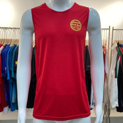 China Yingling Sports Fit OEM Marathon Running Unisex QUICK DRY Custom Polyester Vest Dry Tank Tops Foil Printing Tank Tops Men for sale