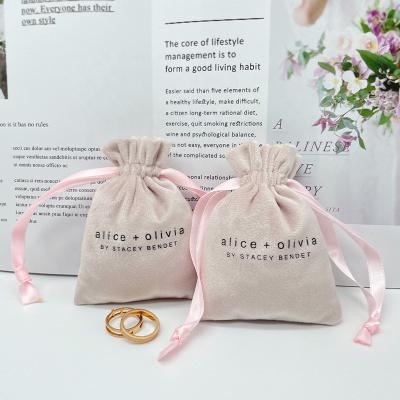 China Recyclable Type Jewelry Pouches Velvet Jewelry Pouches Custom Jewelry Packaging&Display Bag for sale