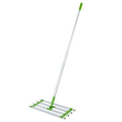 China Garden/Agriculture New Rake Design 24 Inch Tine Aluminum Farm Soil Spreader Hand Push Lawn Leveling Rake for sale