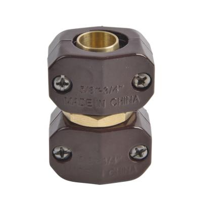 China Garden Winslow Irrigation and Ross Garden Brass Double Head Quick Fit Coupling Coupler Connect Water Hose Connector Splitter for sale