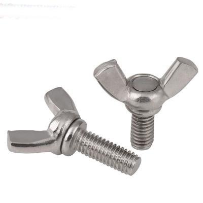 China Wing Head 1/4-20 Inch Wing Head 304 Stainless Steel Butterfly Wing Screw for sale