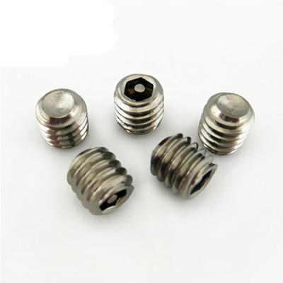 China Cup Point 1/4-28 Stainless Steel Hex Pin In Tamper Proof Safety Worm Set Screw for sale