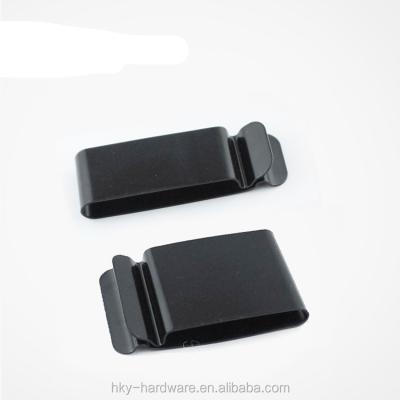 China Black Leather Belt Factory Whosale 22*67mm Metal Spring Belt Holster Clip for sale