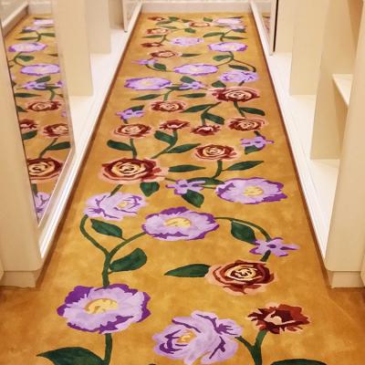 China Customizable Abstract Pattern Hotel Room Carpet Wall to Wall Carpets Handmade Tufted Rugs for sale