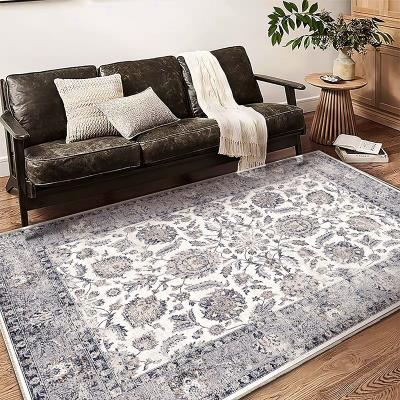 China Large Non Slip Silverstone Living Room Carpets and Rugs with 3D Printed Custom Design for sale