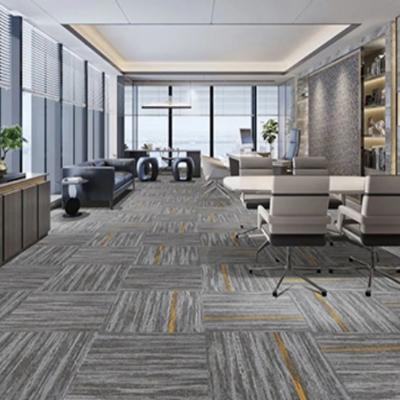 China 2024 50x50 Square PVC and Asphalt Back Commercial PP Nylon Office Floor Carpet Tiles for sale