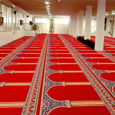 China Mosque Prayer Carpet 100% Acrylic Hand Tufted Solution Dyed Islamic Floor Covering for sale