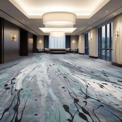 China Hotel Lobby Corridor Carpet Roll in Silverstone Printed Design for Modern Luxury Hotel for sale