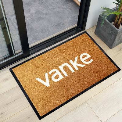 China Front Door Mat Custom Printed Nylon Rubber Backing Absorbent Doormat for Salon Entrance for sale