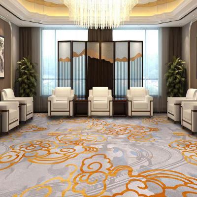 Chine Tapis d'hôtel pour salle de banquet ignifuge à hauteur moyenne et conception imprimée en 3D à vendre